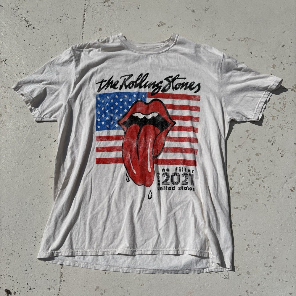 The Rolling Stones No Filter Tour 2021 United States Large Concert Band T-Shirt